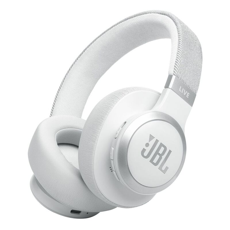 JBL LIVE 770NC Wireless Over-Ear Headphones with True Adaptive Noise Cancelling - White JBL LIVE 770NC Wireless Over-Ear Headphones with True Adaptive Noise Cancelling - White