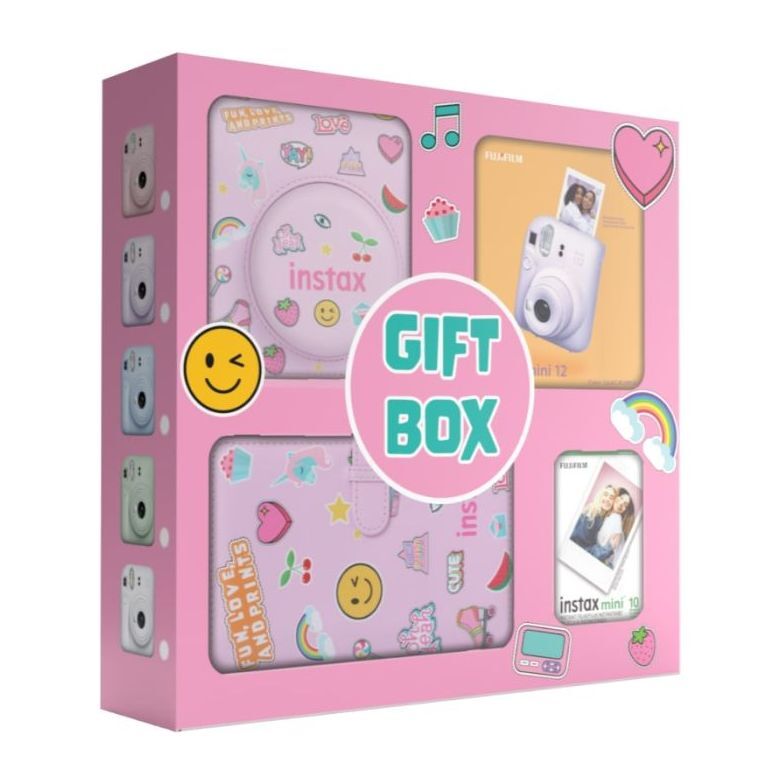 Fujifilm Instax Mini 12 Gift Box - Purple (Bundle)