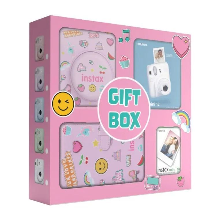 Fujifilm Instax Mini 12 Gift Box - White (Bundle)