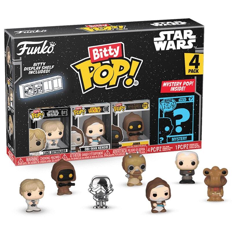 Funko Bitty Pop! Star Wars Luke 1-Inch Vinyl Figures (4 Pack)