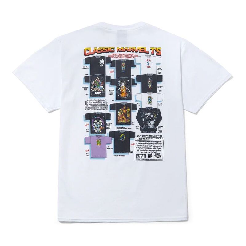 HUF x Avengers Galactic Short Sleeved T-Shirt - White - L