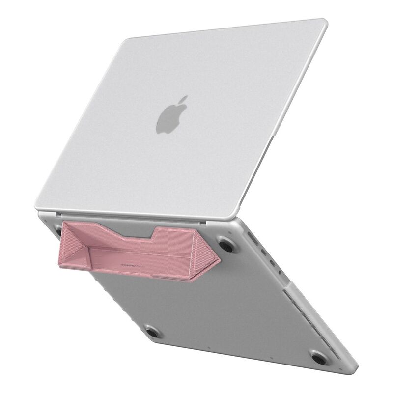 Amazingthing Marsix Pro Case With Magnetic Stand For Macbook Air 13.6 - Matte Clear/Pink