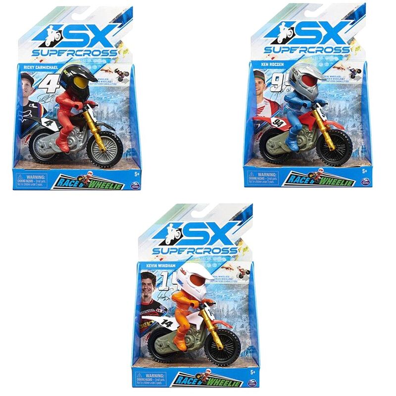 Spin Master Super Cross Race & Wheelie Feature Motorcycle (Assortment - Includes 1)