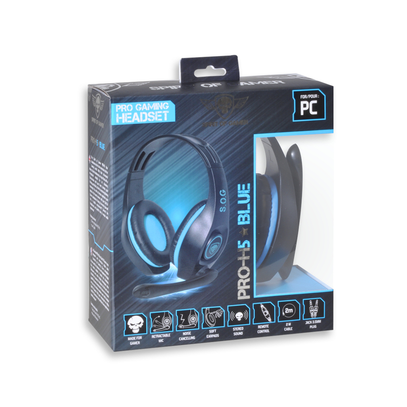 Spirit Of Gamer Pro H5 Blue Edition Pc/Ps4/Xbox One Gaming Headset