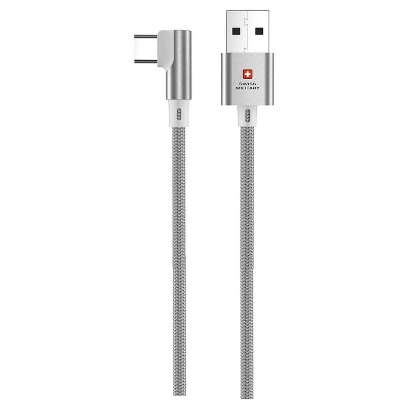 Swiss Military SM-CC-AC60W-WHI USB To Type C 2M Braided - White