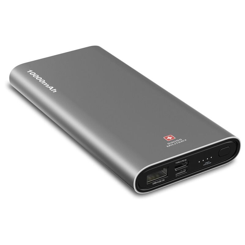 Swiss Military SM-PB-CD1-10K-SIL Chandoline Power Pack PD 10000mAh - Silver