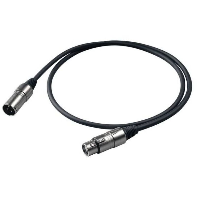 Proel Cannon XLR 3P Flying Plug Male Cannon XLR 3P Female 1M