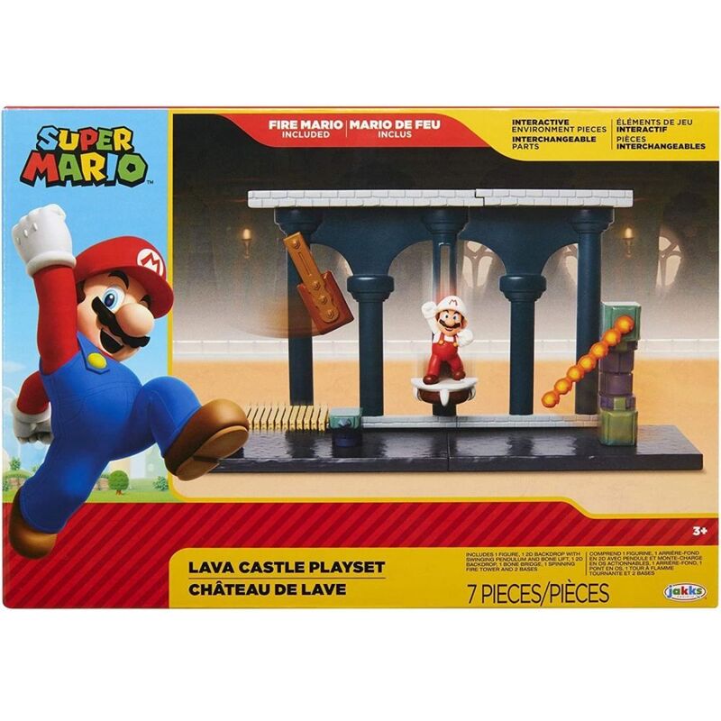 World of Nintendo Lava Castle Playset