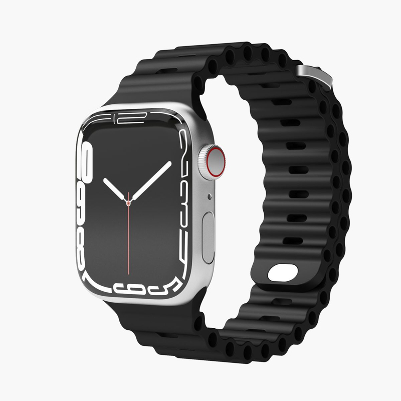 VONMAHLEN Wave Band Case 2 Band One Black (For Apple Watch 42 mm / 44 mm / 45 mm / 49 mm)