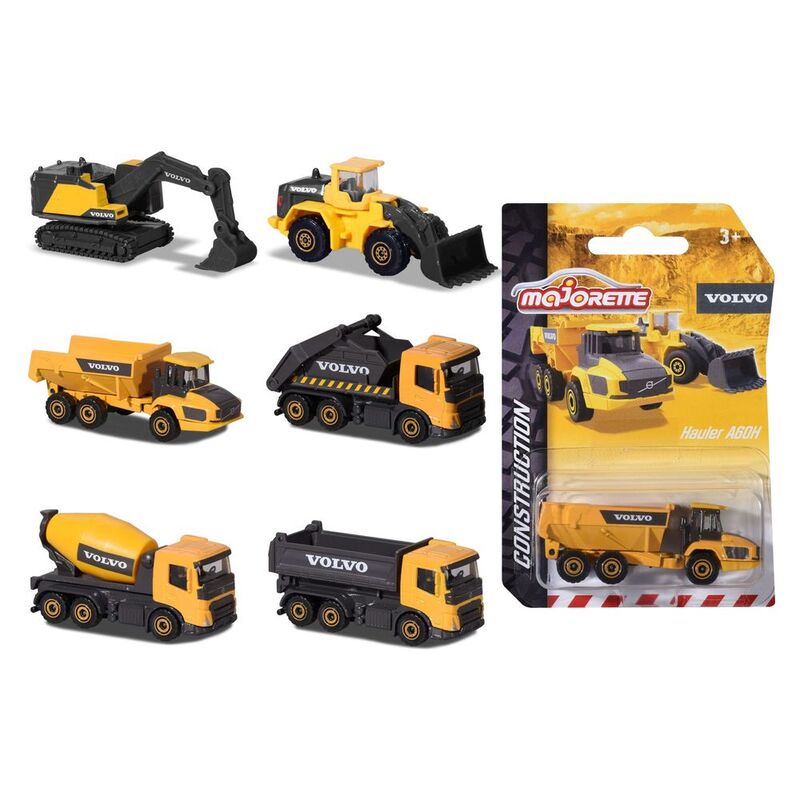 Majorette Volvo Construction Trucks 1/64 Diecast Cars (Assorted - Includes 1)