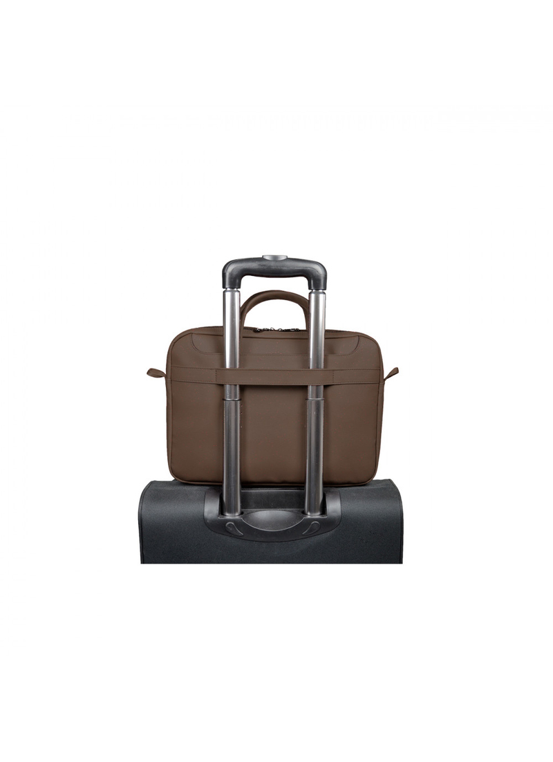 Port Zurich Toploading Laptop Bag (for Laptops up to 15.6 Inches) - Brown