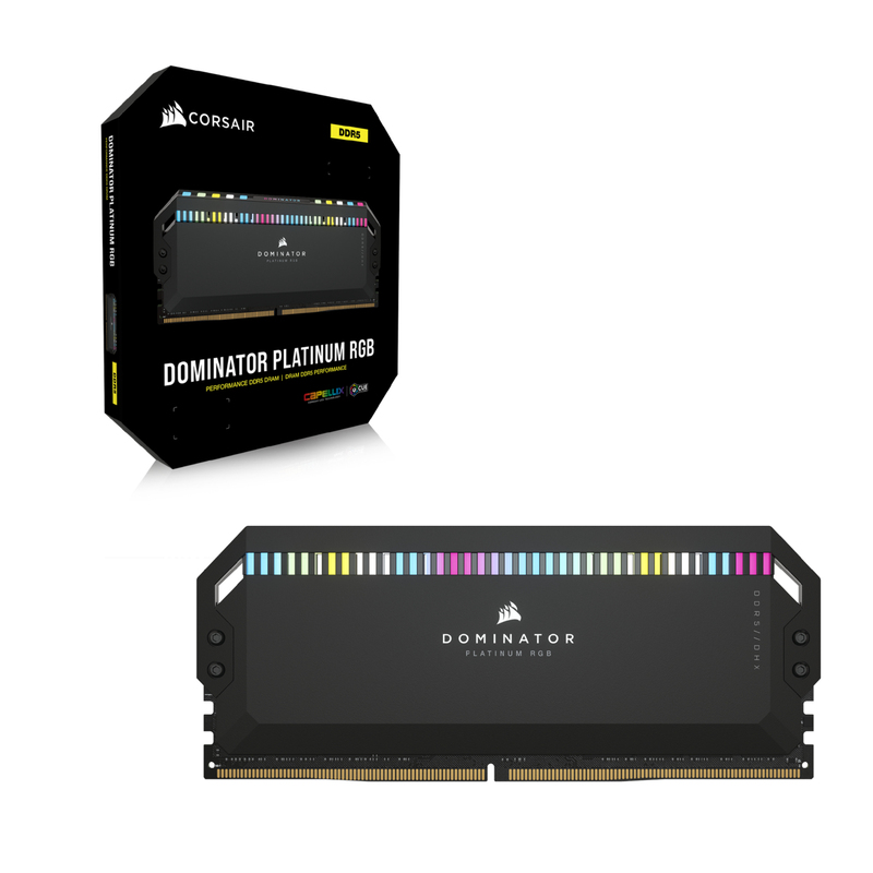 Corsair Dominator Platinum RGB 64GB (2x32GB) DDR5 DRAM 5200MHz C40 - Black