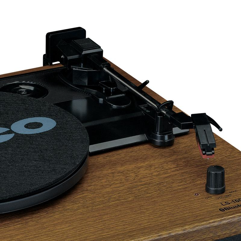 Lenco LS-100WD UK Turntable With Built-In Speakers - Wood