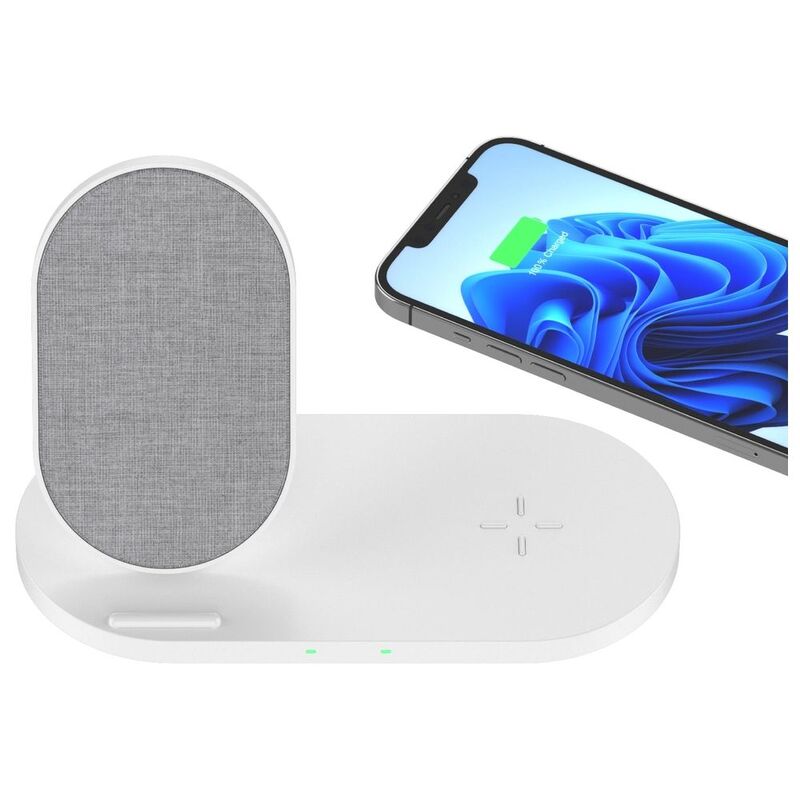 Phonesuit Novo Dual Wireless Charging Station 15W - White