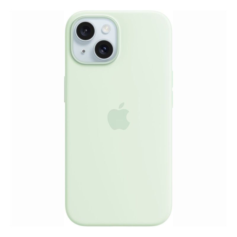 Apple iPhone 15 Silicone Case with MagSafe - Soft Mint