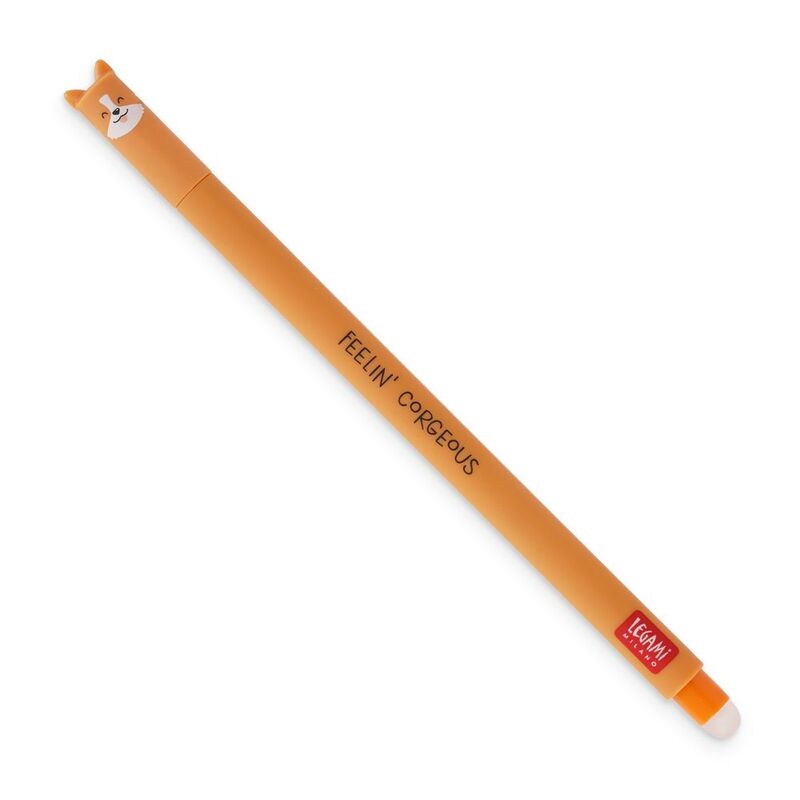 Legami Erasable Gel Pen - Erasable Pen - Corgi