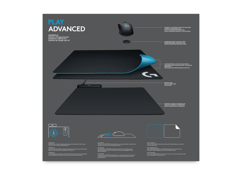 Logitech G 943-000110 Powerplay Wireless Charging System Gaming Mouse Pad (27.5 x 32 x 1.2 cm)