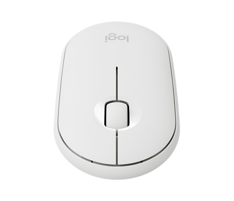 Logitech 910-005716 Pebble Wireless Mouse Off White with Bluetooth or 2.4 GHz Receiver Silent/Slim/Quiet Click for Laptop/iPad/PC and Mac