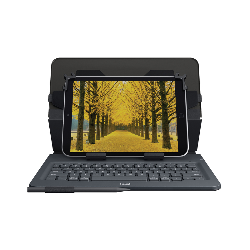 Logitech 920-008341 Universal Folio with Integrated Bluetooth Keyboard for 9-10 inch Apple/Android/Windows Tablets